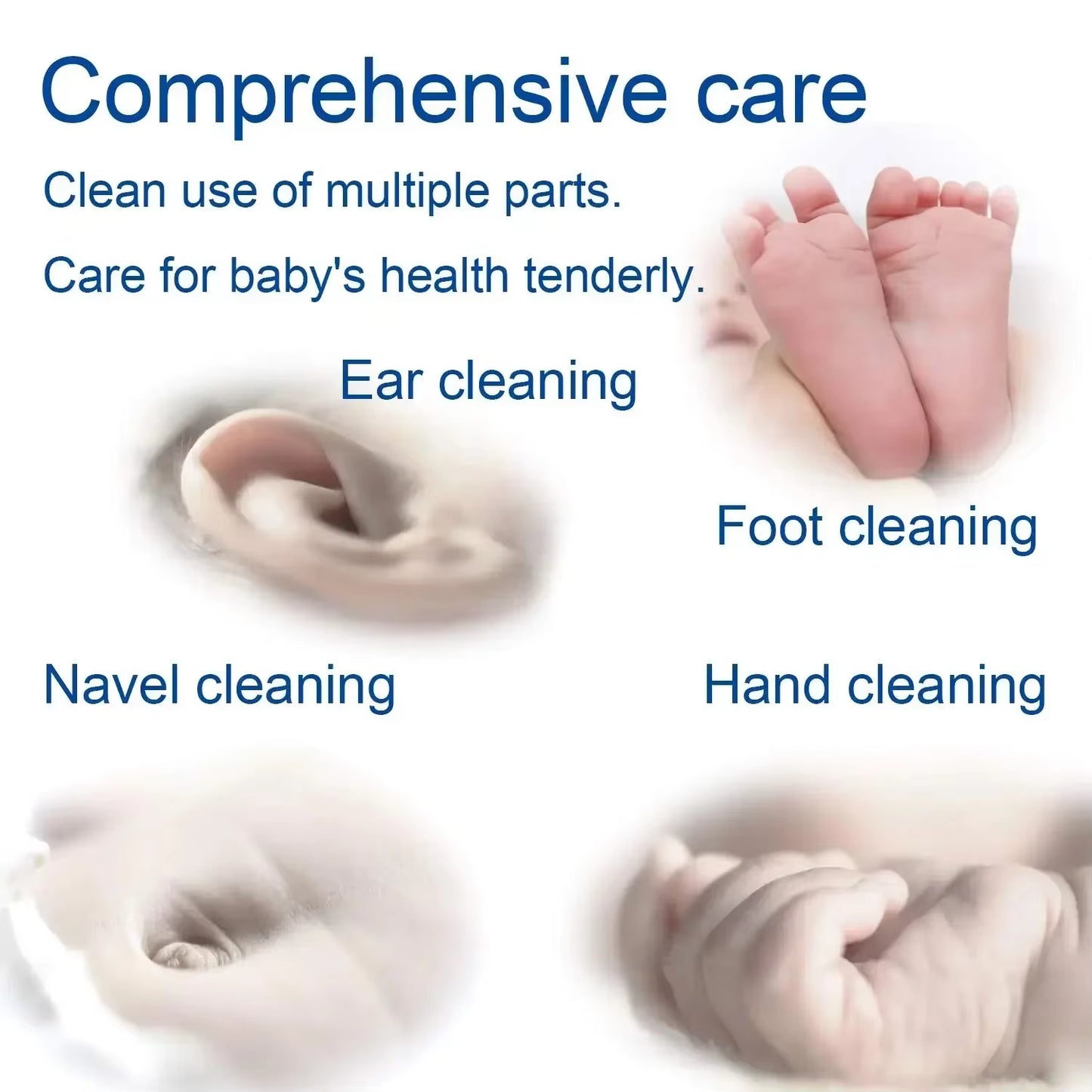 100Pcs per Pack, 5 Packs, Double - Ended Cotton Swabs, Baby Cotton Swabs, Ear Cleaning Sticks, Healthy Cleaning Tools - Nova Threads