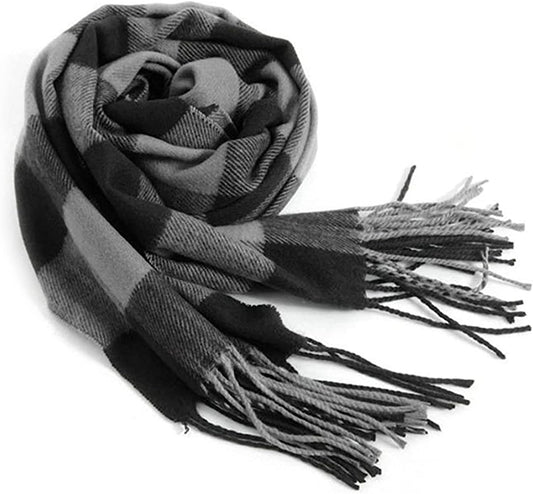 Men'S Scarves Classic Arrival Winter Plaid Scarf Tassel Edge Soft Warm Scarf - Nova Threads