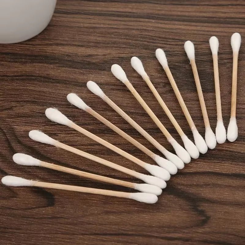100Pcs per Pack, 5 Packs, Double - Ended Cotton Swabs, Baby Cotton Swabs, Ear Cleaning Sticks, Healthy Cleaning Tools - Nova Threads