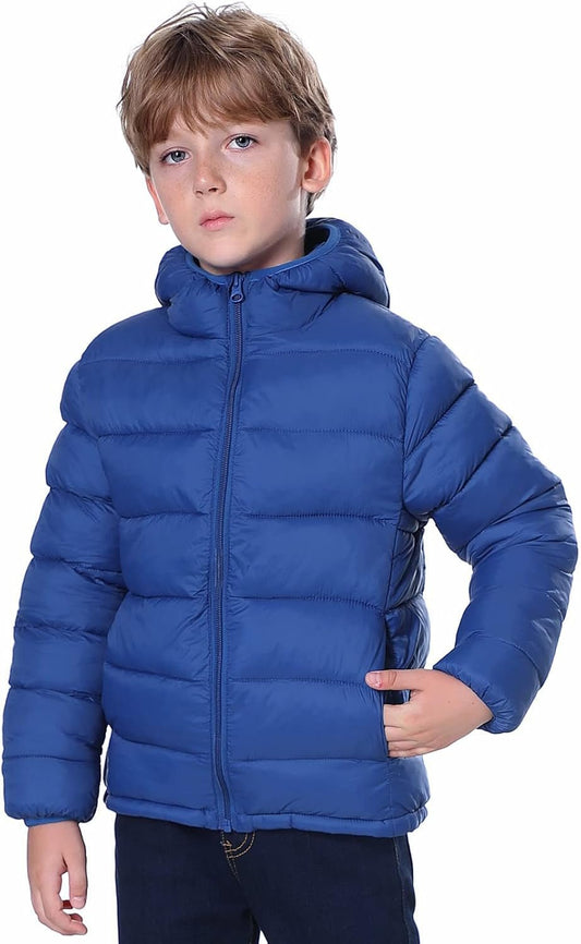 Hooded Puffer Jackets for Boys and Girls – Lightweight and Packable – Autumn and Winter Coat, Warm and Comfy - Nova Threads