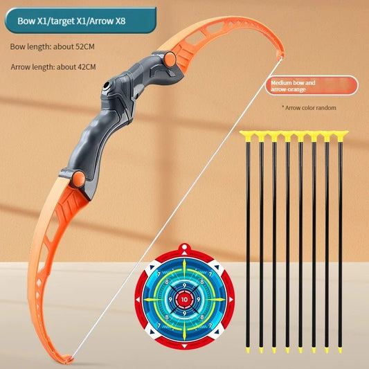 52Cm Bow and Arrow Toy Set for Children Archery Practice Recurve Outdoor Sorts Shooting Toy with Target Boys Kids Gifts - Nova Threads